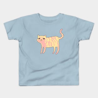 Confused Pastel Cat Kids T-Shirt